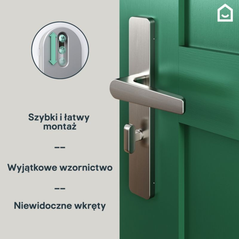 Klamka GoodHome Robust szyld WC nikiel satyna
