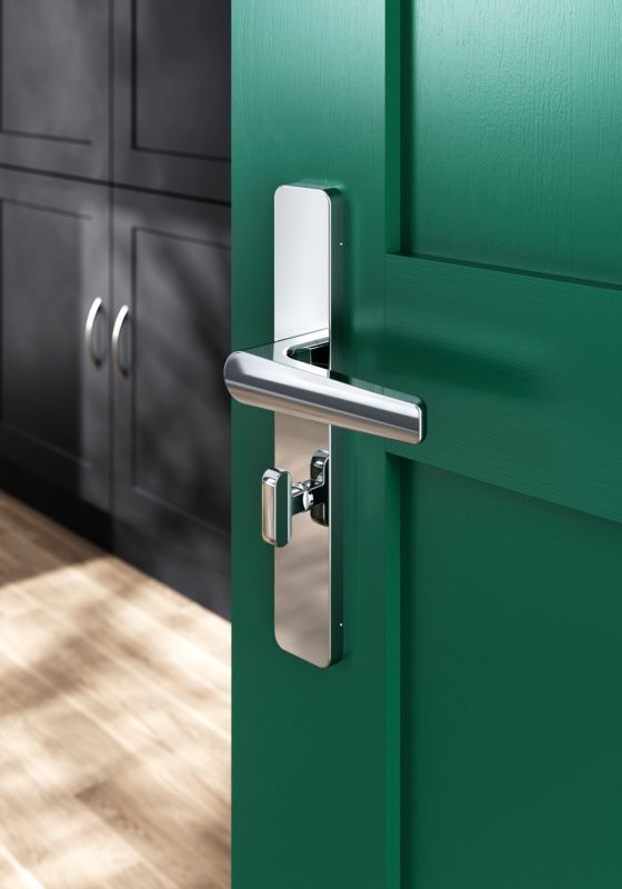 Klamka GoodHome Robust szyld WC polerowany chrom