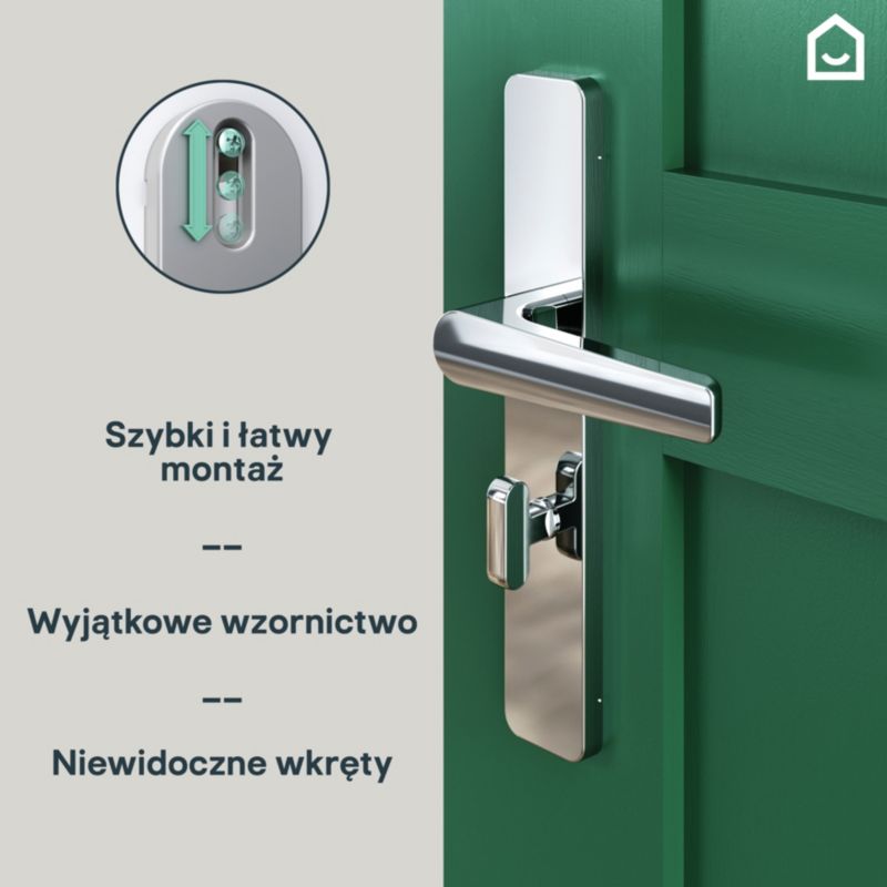 Klamka GoodHome Robust szyld WC polerowany chrom