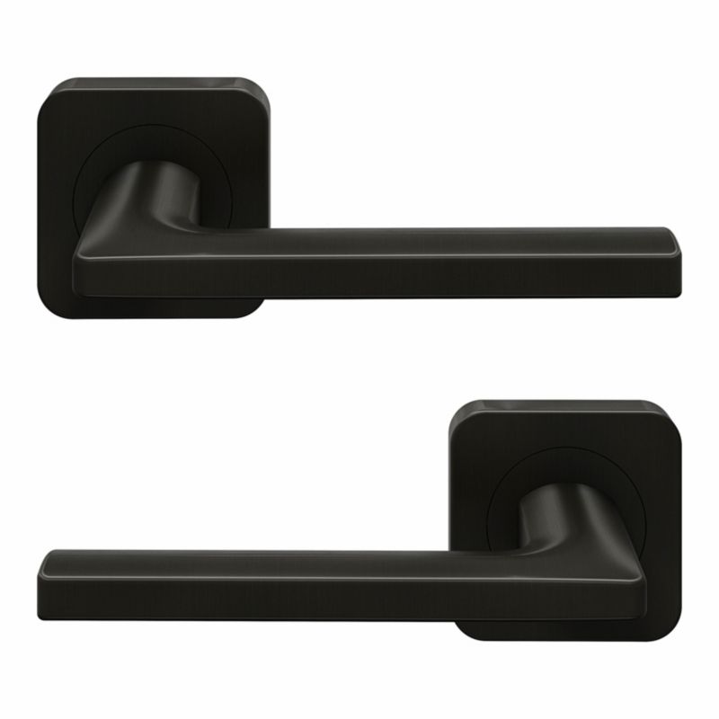 Klamka GoodHome Straight kwadratowy szyld grafit mat