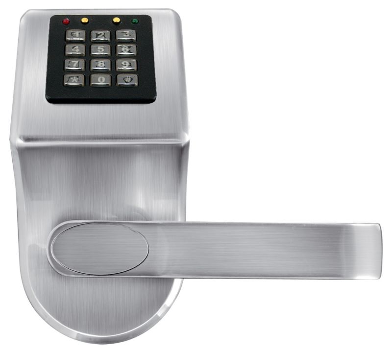 Klamka z szyfratorem i czytnikiem kart RFID Eura ELH-70B9 silver