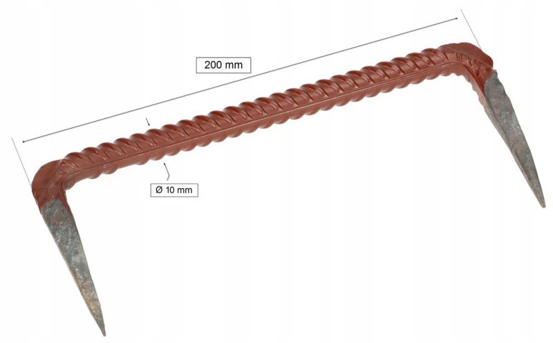 Klamra budowlana KOTARBAU ciesielska 200 mm kotwa stalowa 1 szt.