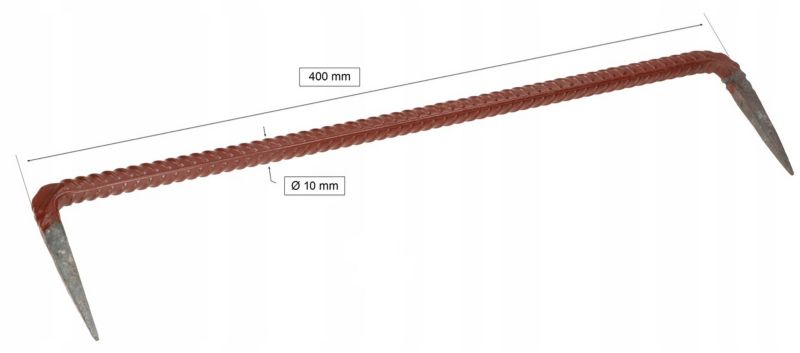 Klamra budowlana KOTARBAU ciesielska 400 mm kotwa stalowa 1 szt.