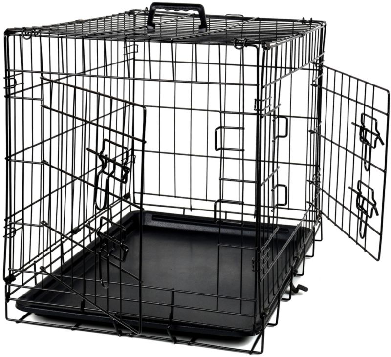 Klatka kennelowa dla zwierząt FUNFIT HOME&OFFICE transporter kojec dla psa kota  49x77x56cm czarna L 1 szt.
