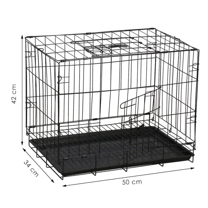 Klatka kennelowa dla zwierząt Springos kojec dla psa kota XS 50 x 42 x 34 cm 1 szt.