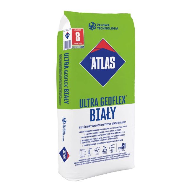 Klej do płytek Atlas Geoflex Ultra biały 22,5 kg | Majsterkowanie w ...