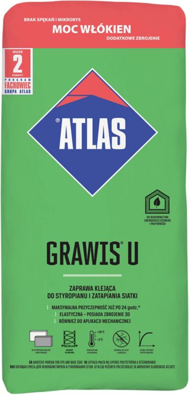 Klej do styropianu i siatki Atlas Grawis U 25 kg