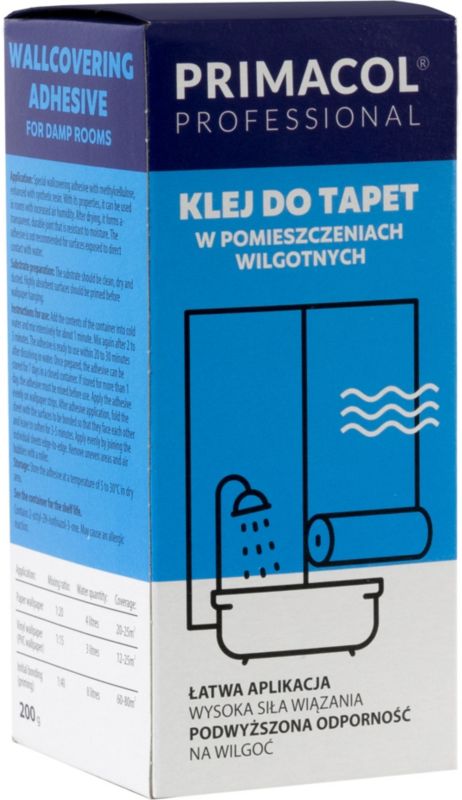 Klej do tapet w pomieszczeniach wilgotnych Primacol 200 g