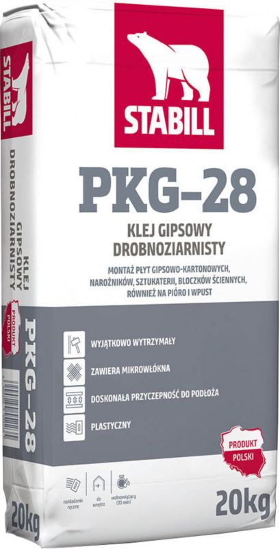 Klej gipsowy drobnoziarnisty Stabill PKG-28