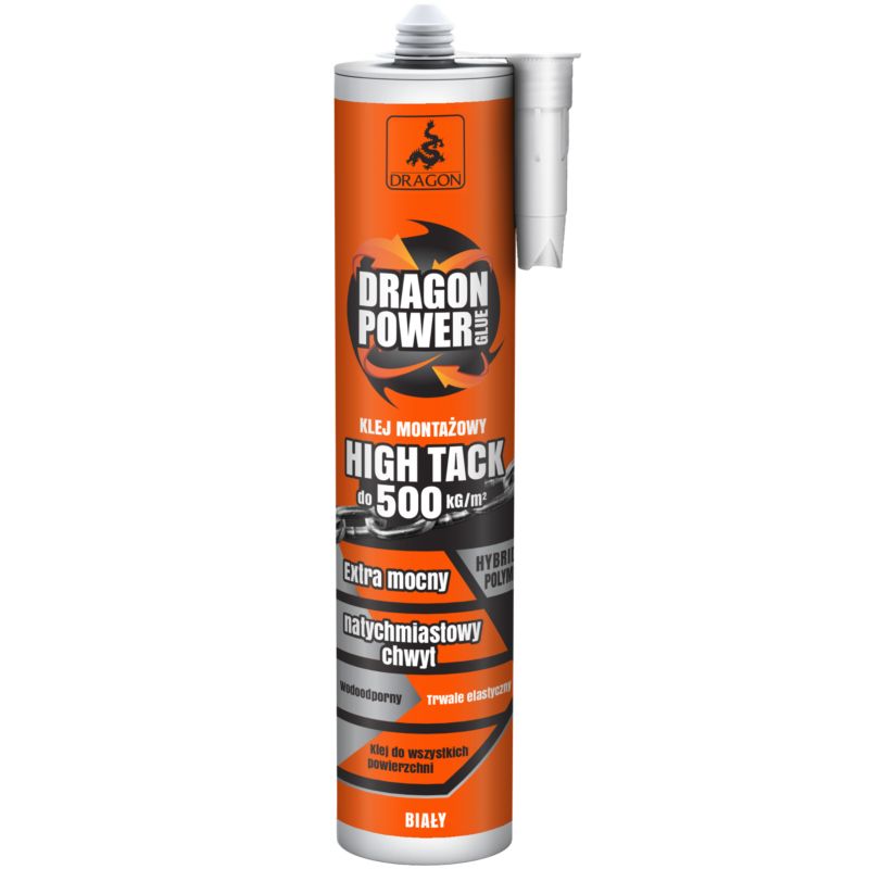 Klej montażowy Biały Dragon Power polimer hybrydowy Dragon 290ml 1 szt.
