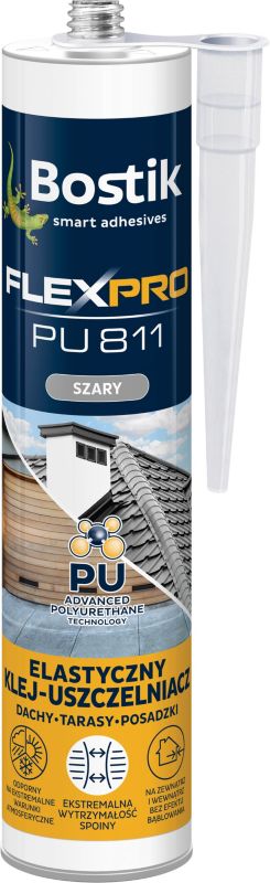 Klej montażowy Bostik Flexpro PU 811 szary 300 ml