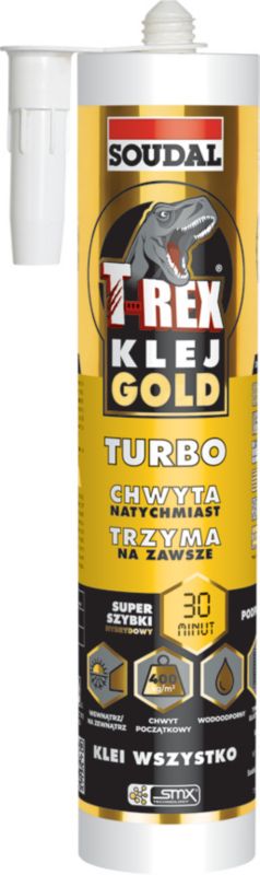 Klej montażowy Soudal T-Rex Gold Turbo 290 ml biały