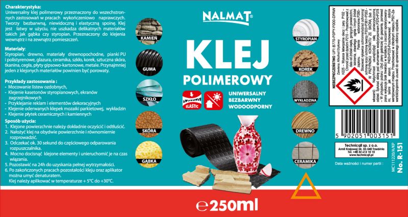 Klej polimerowy Nalmat uniwersalny 250 ml