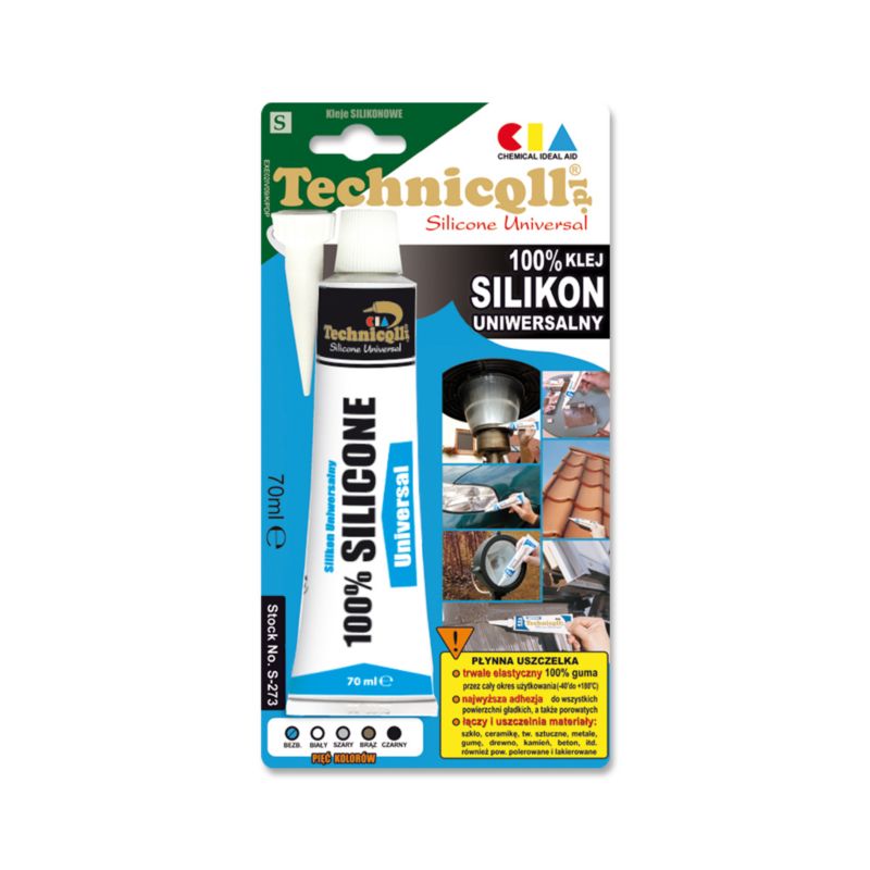 Klej Technicqll silikonowy uniwersalny brązowy 70 ml