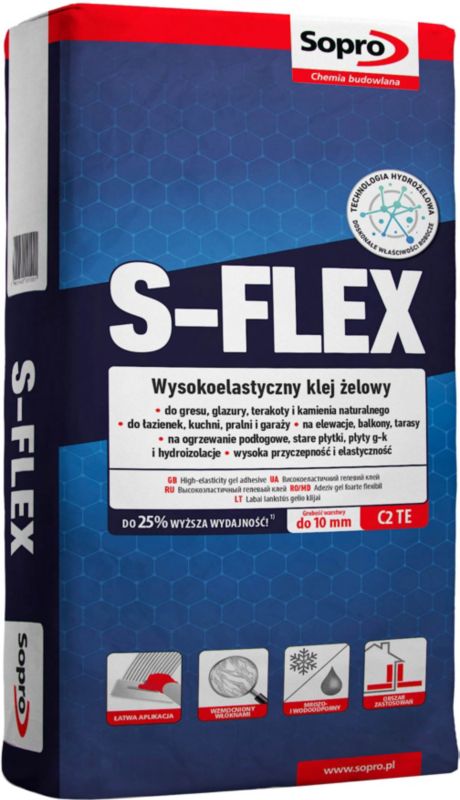 Klej wysokoelastyczny Sopro S-Flex hydrożelowy szary