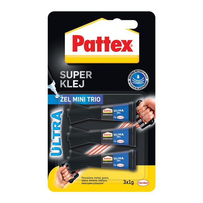 Klej żel Pattex mini trio 3 x 1 g