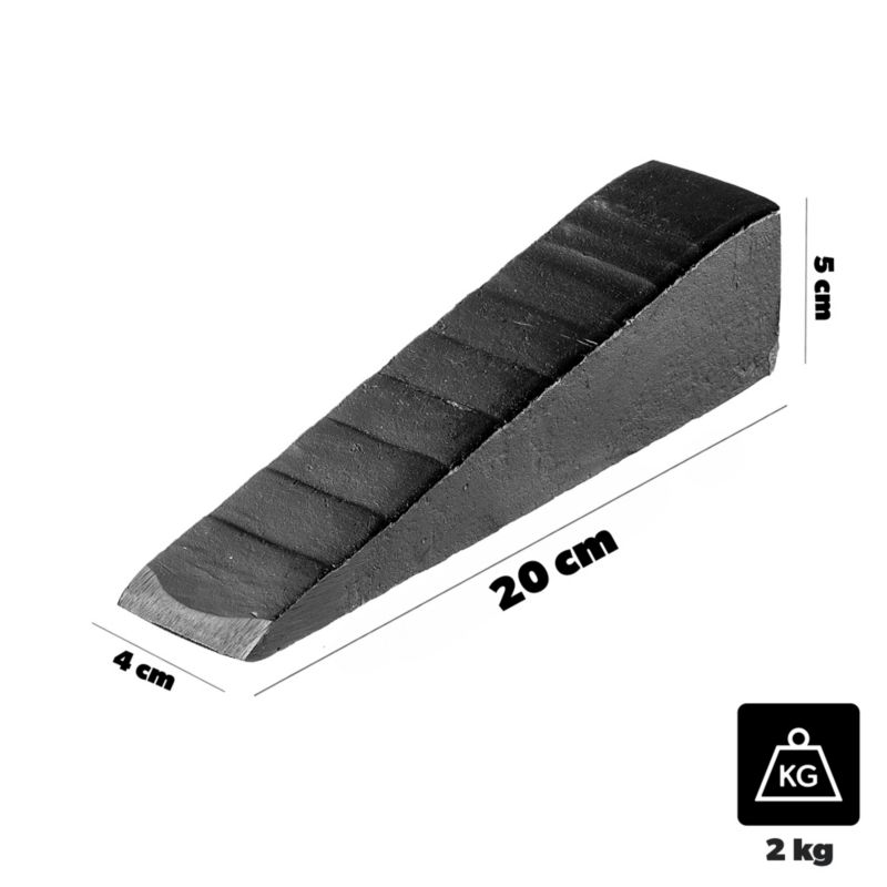 Klin KADAX Kuty Do Rozłupywania Drewna Łupania Opału mocny 2kg Rozłupak Stalowy 1szt.