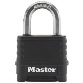 Kłódka laminowana Master Lock 56 mm czarna