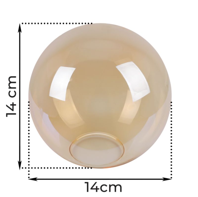 Klosz do lampy wiszącej Light Home LH Paris E27 miodowy szklany 14x14cm 1szt.
