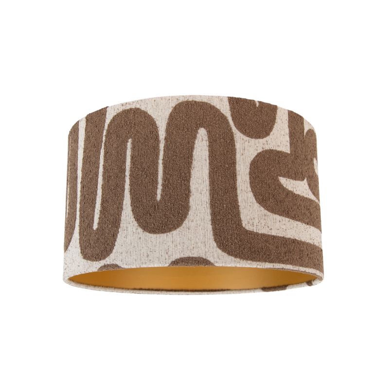 Klosz Qazqa Cilinder Bruin Beige brązowy 0 W E27  35x35x20 cm 1 szt