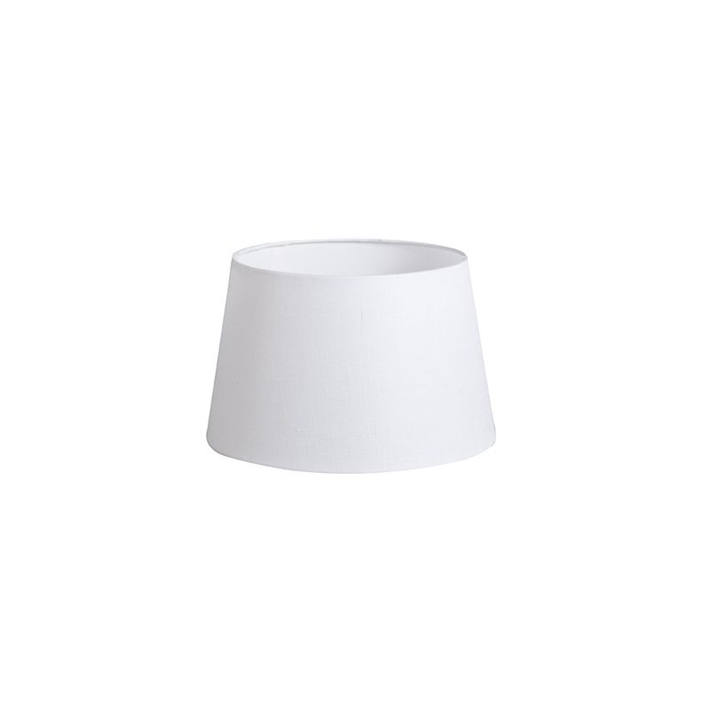 Klosz Qazqa Rond Schuin Linnen biały 25x25x16 cm 1 szt
