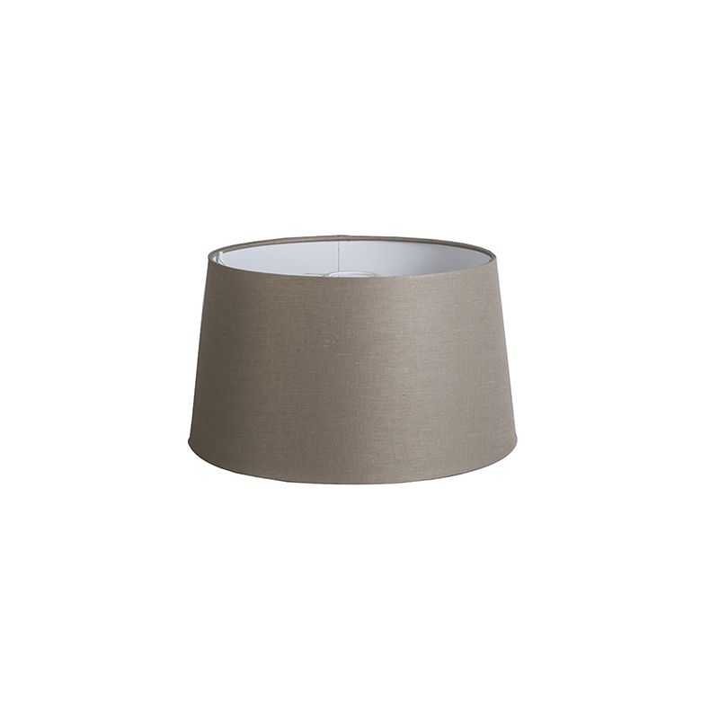 Klosz Qazqa Rond Schuin Linnen taupe 35x35x20 cm 1 szt