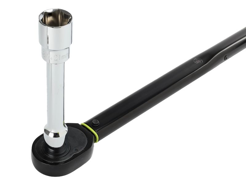 Klucz dynamometryczny, Carmotion, 28-210 Nm, 1/2" + nasadki 17, 19 i 21 mm + przedłużka 125 mm, certyfikat kalibracji, 1 szt.