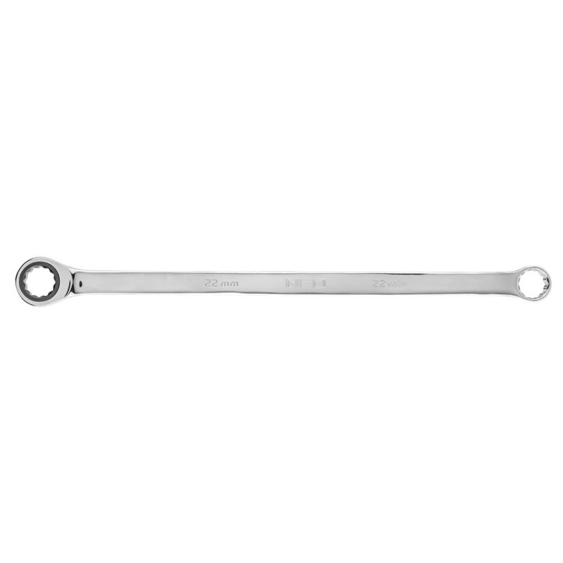Klucz oczkowy NEO TOOLS dwustronny z grzechotką, długi 22 mm 1 szt