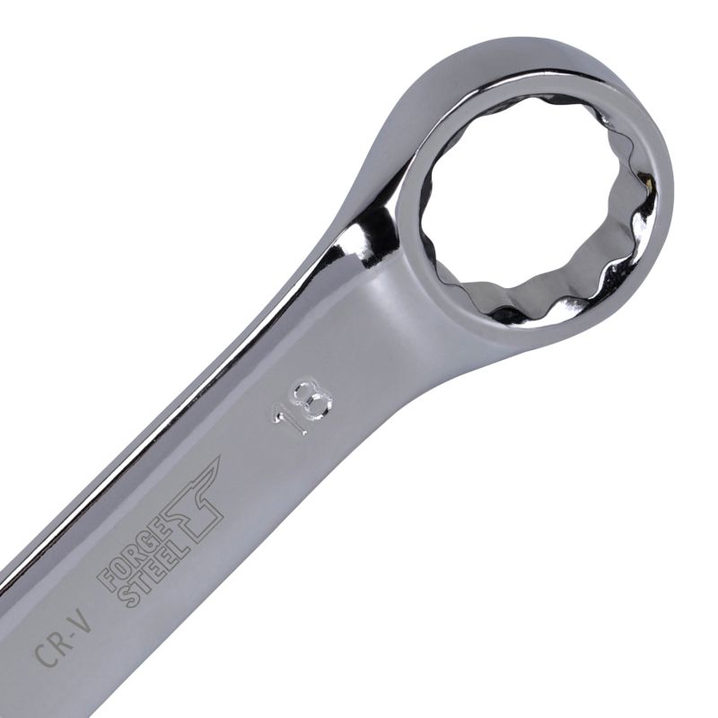 Klucz płasko-oczkowy Forge Steel krótki 18 mm