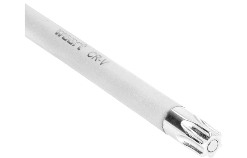 Klucz torx T10 WAART długi - biały, otwór, 1 szt.