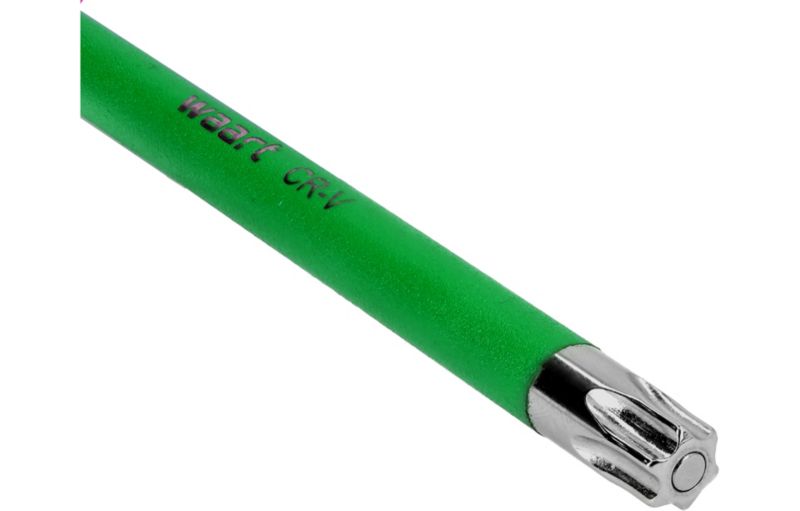 Klucz torx T15 WAART długi - ciemnozielony, otwór, 1 szt.
