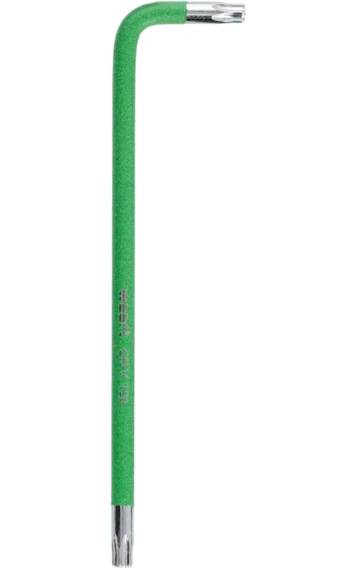 Klucz torx T20 WAART długi - zielony, otwór, magnes, 1 szt.