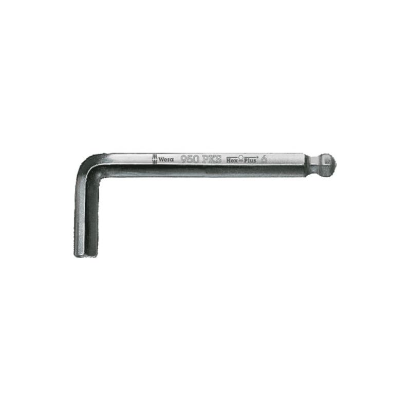 Klucz trzpieniowy Wera krótki z końcówką kulistąą, chromowany, metryczny, 2.5 x 63 mm, 05133152001, 1szt.