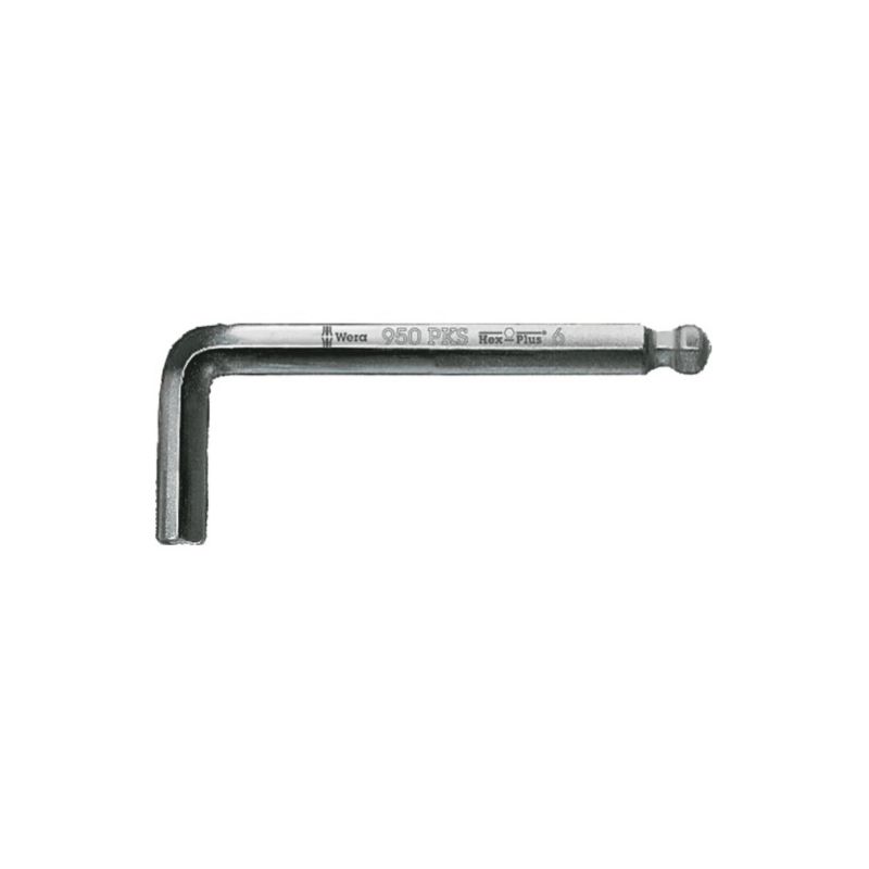 Klucz trzpieniowy Wera krótki z końcówką kulistąą, chromowany, metryczny, 2 x 56 mm, 05133151001, 1szt.