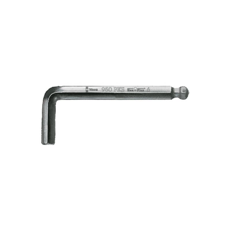 Klucz trzpieniowy Wera krótki z końcówką kulistąą, chromowany, metryczny, 4 x 80 mm, 05133154001, 1szt.