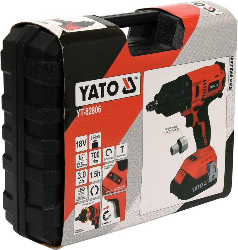 Klucz udarowy bezszczotkowy Yato 18 V 1/2" 700 Nm