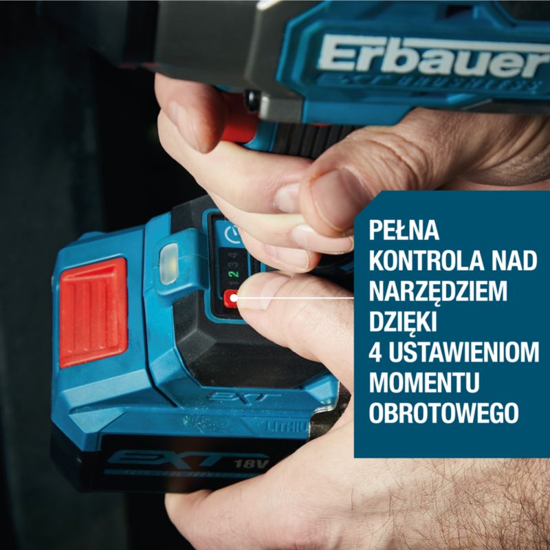 Klucz udarowy Erbauer G2 800 Nm 18 V bez akumulatora