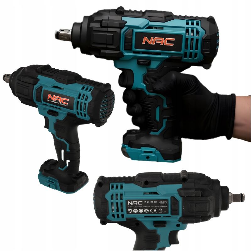 Klucz udarowy NAC akumulatorowy 400 Nm 20V IW-LI-400-20V 1 szt.