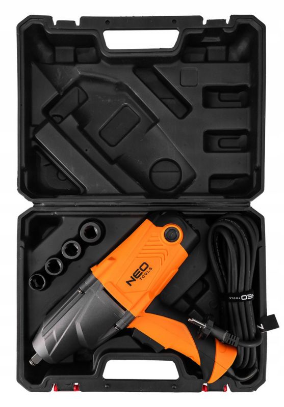Klucz udarowy  Neo Tools do kół elektryczny 230V mocny 700Nm 1/2" walizka nasadki, 1szt
