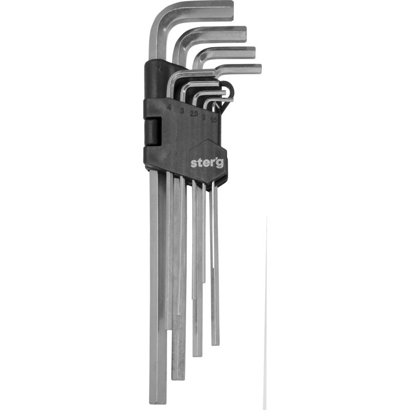 Klucze imbusowe STER'G 1.5-10 mm, bardzo długie HEX do serwisu, 9 szt.