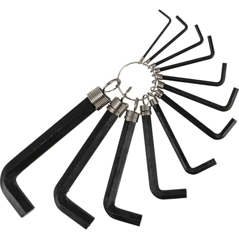 Klucze Mega imbusowe (2-14mm) kpl. 12 szt. na kółku, w etui 1 szt.