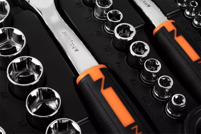 Klucze nasadowe NEO TOOLS 1/2", 3/8", 1/4", zestaw 219 szt., CrV 1 kpl