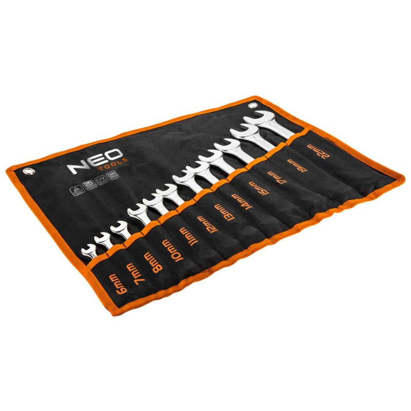 Klucze płasko-oczkowe NEO TOOLS 6-22 mm, zestaw 12 szt. 1 kpl