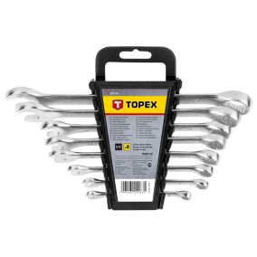 Klucze płasko-oczkowe TOPEX 6-19 mm, zestaw 8 szt. 1 szt