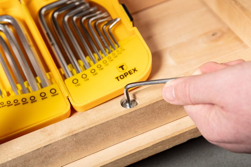 Klucze sześciokątne i Torx TOPEX T10 - T50 srebrny 1 kpl.