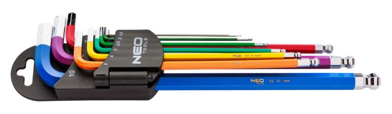 Klucze sześciokątne Neo Tools 1.5-10 mm 9 szt.
