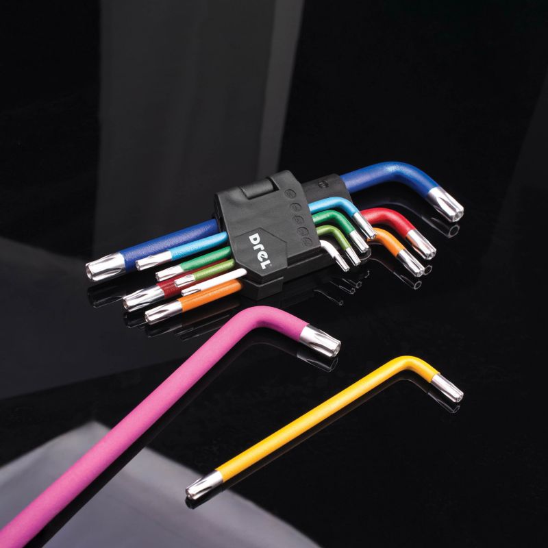 Klucze torx Drel kolorowe 9 szt.