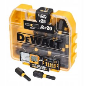 Końcówki Bitów Udarowych DeWALT Extreme Impact T20 25mm 25 sztuk