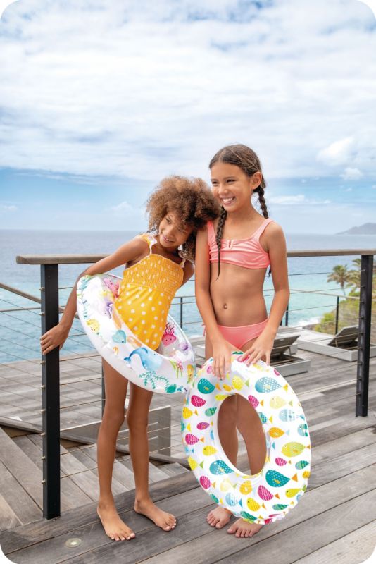 Koło dmuchane Intex plażowe do pływania 59241-08 kolorowe rybki 61 cm 1szt.