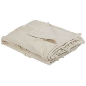 Koc Acacia Bawełna 125 x 150 cm Beżowy 1 szt.